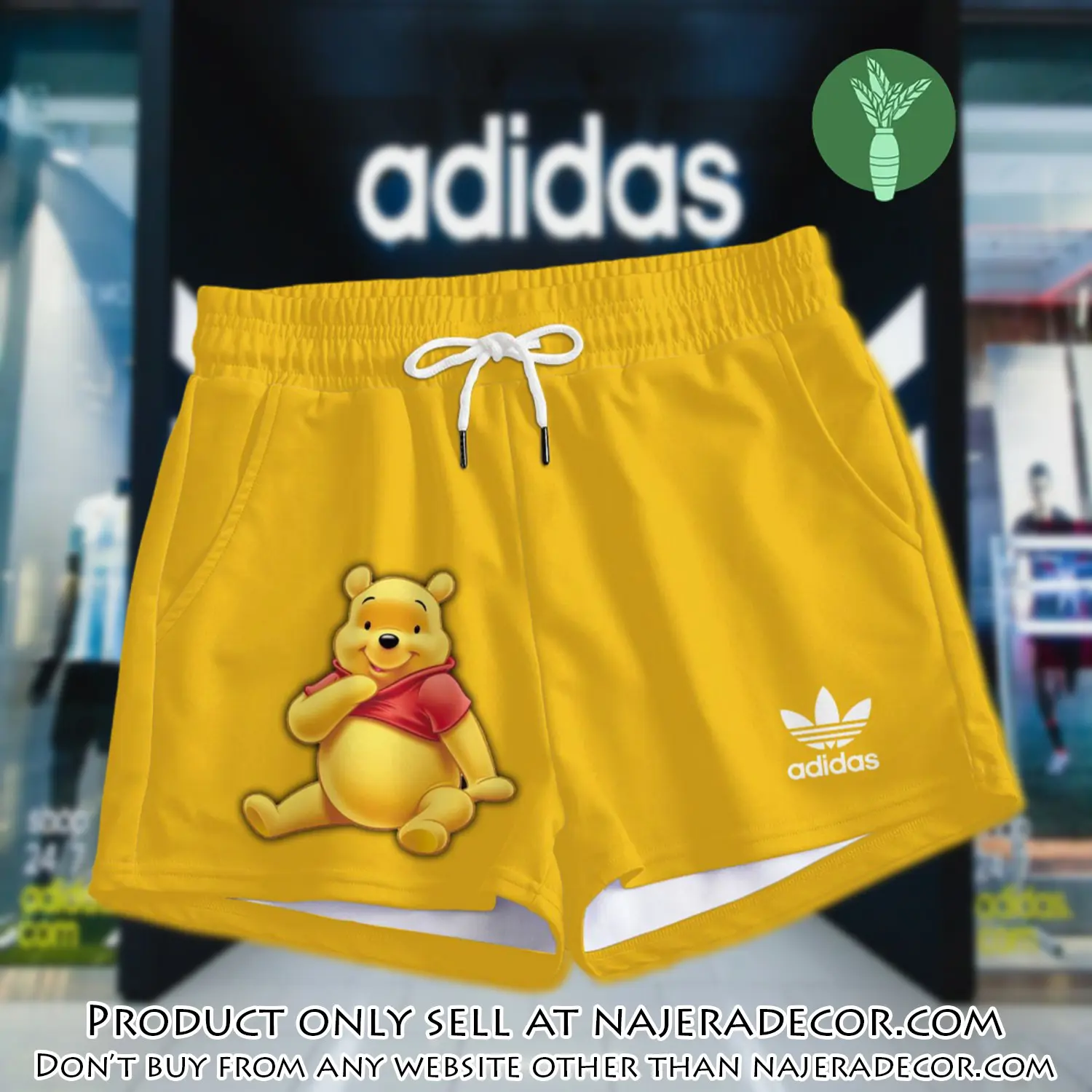 Premium winnie the pooh in adidas women shorts lady beach shorts wms1083 njr3822464